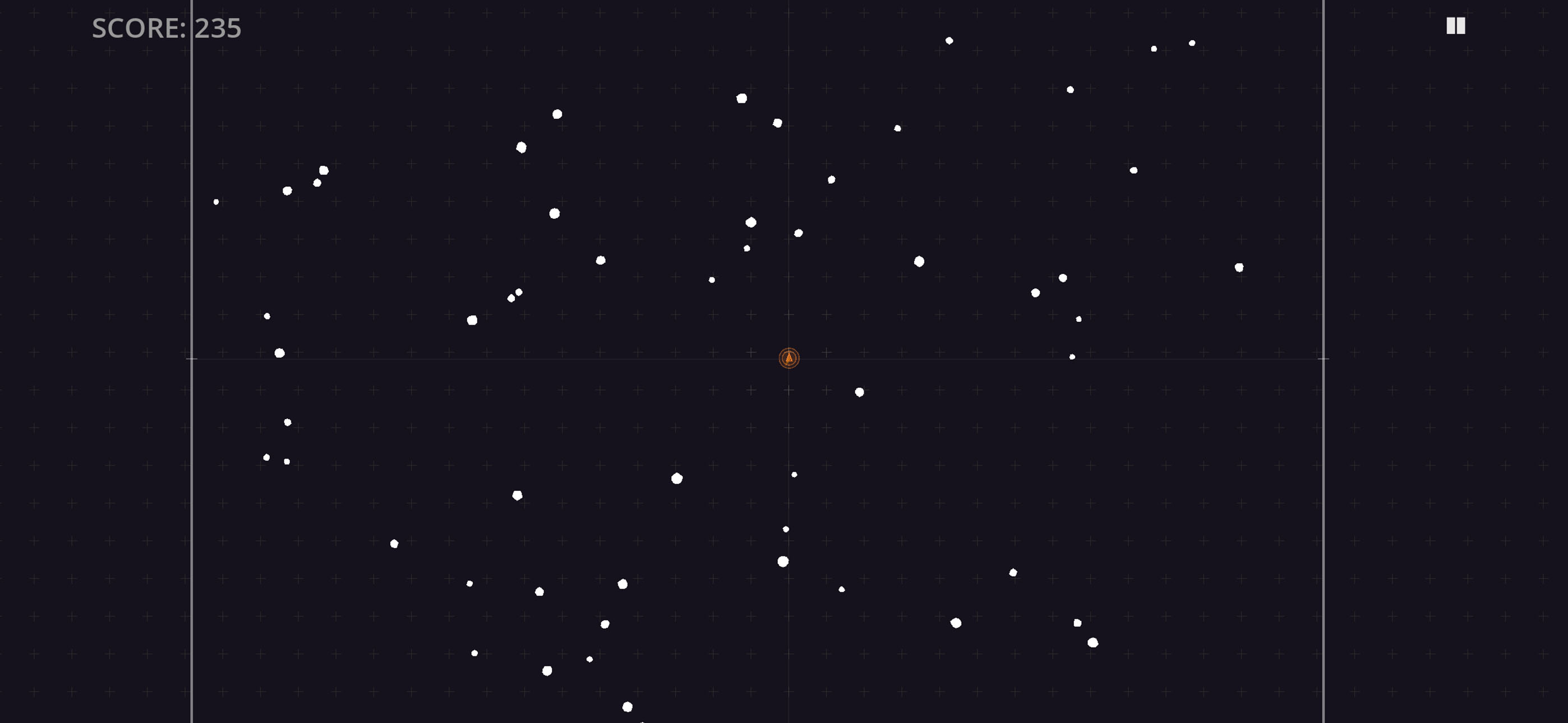 Endless mode, dodging an asteroid field